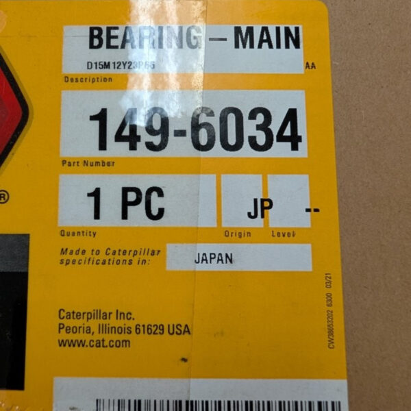 Caterpillar 149-6034 G3500 New Main bearings-M4344